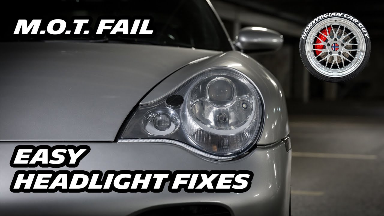 Fixing washers, guide pins and plastic welding the headlights on my Porsche 911/996 turbo