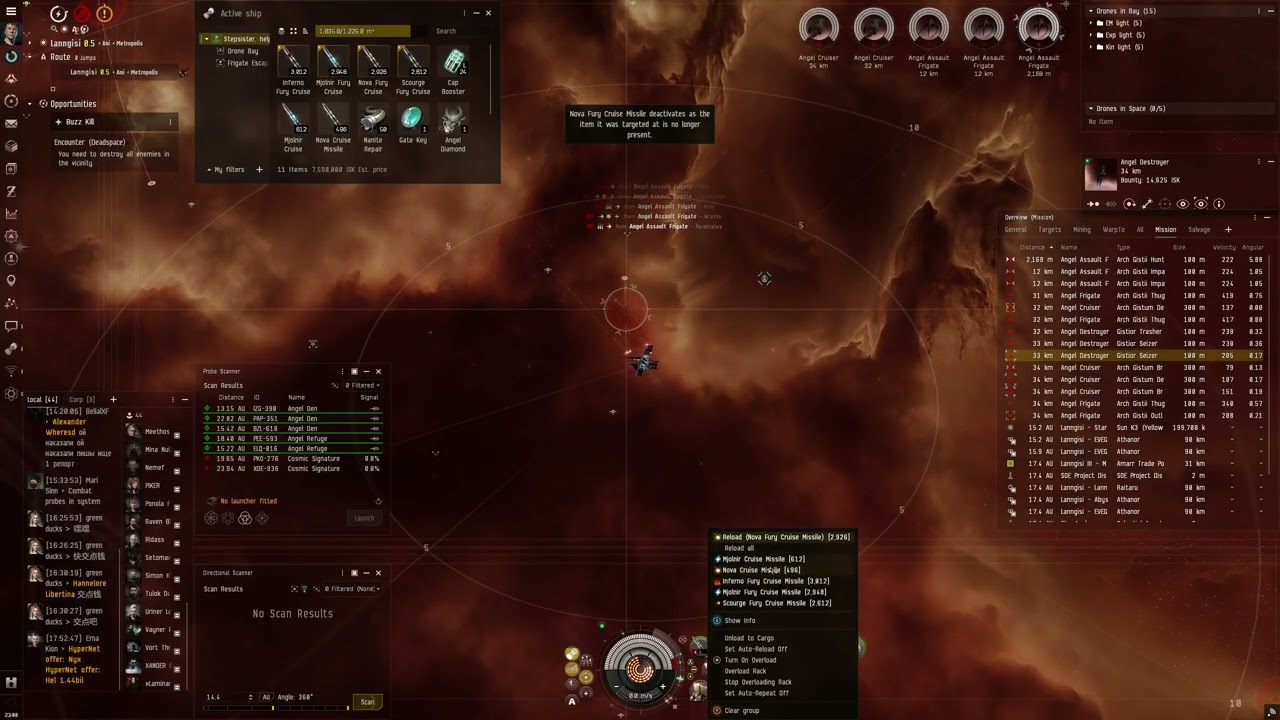 Eve Online - Level 4 mission gameplay - Buzz Kill with a cheap Golem