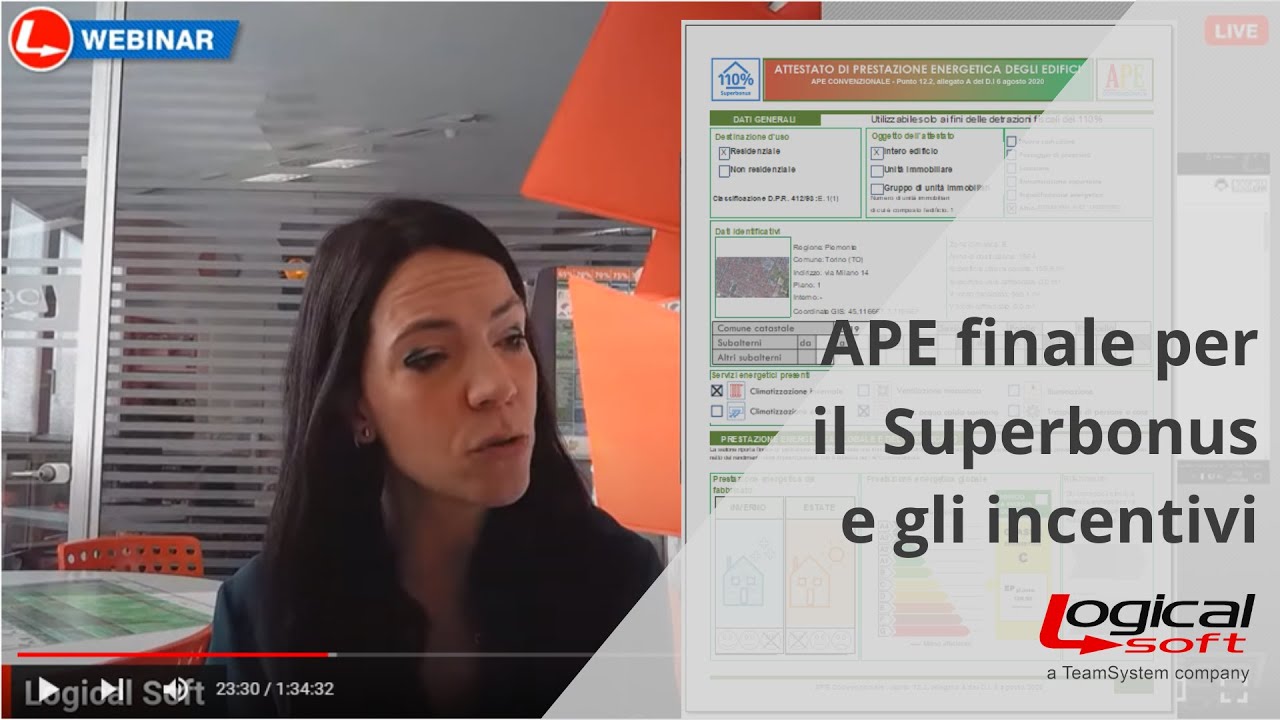 L´APE finale per il Superbonus e gli incentivi