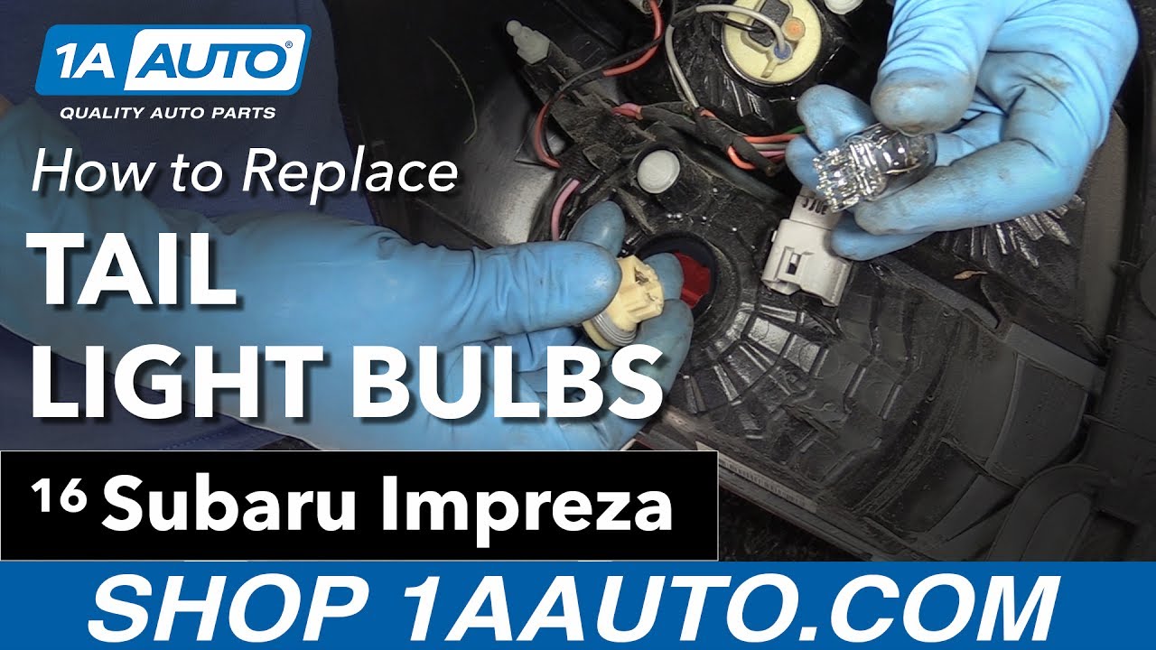 How to Replace Install Tail Light Bulbs 13-16 Subaru Impreza, XV Crosstrek
