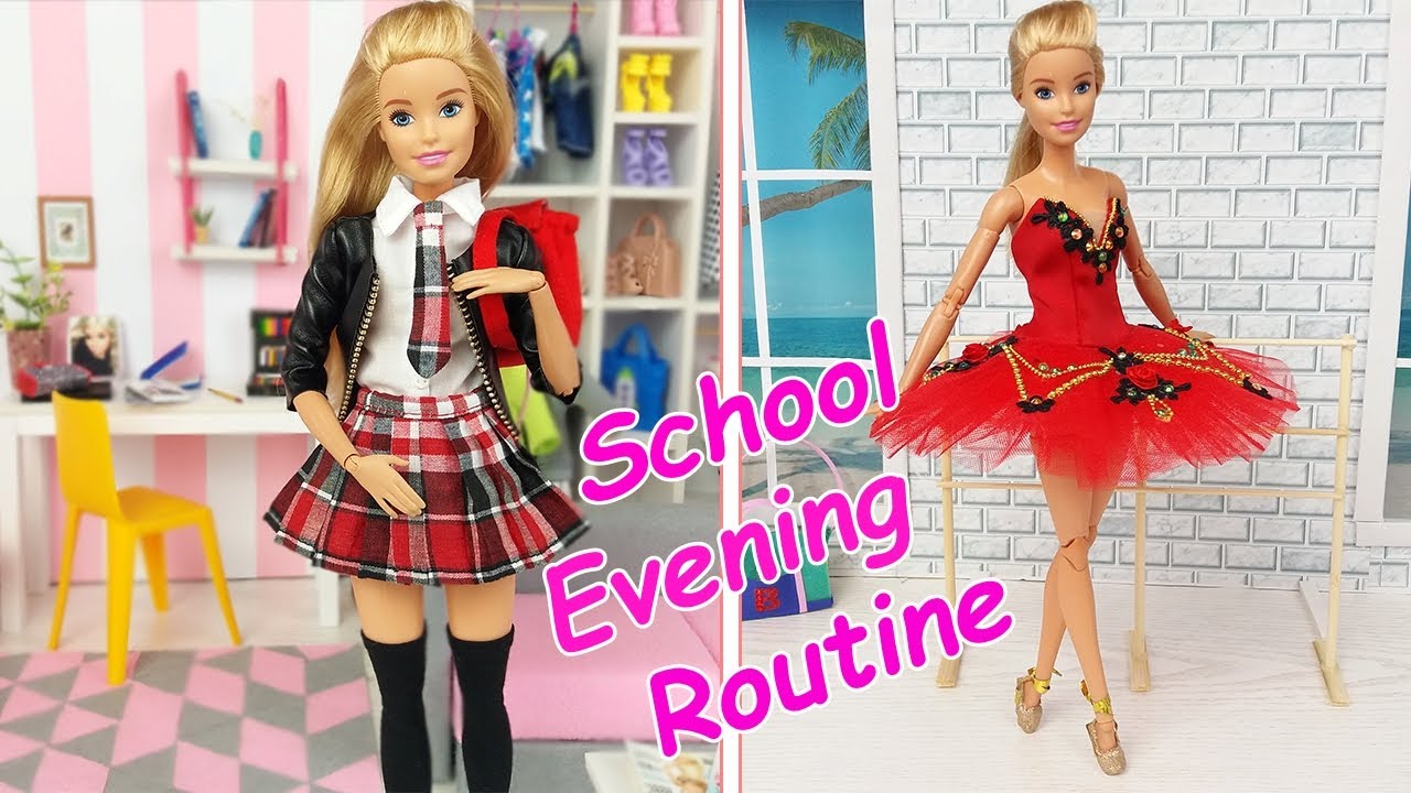 Barbie Doll School Evening Routine | Barbie School Life - Dolls & Toys