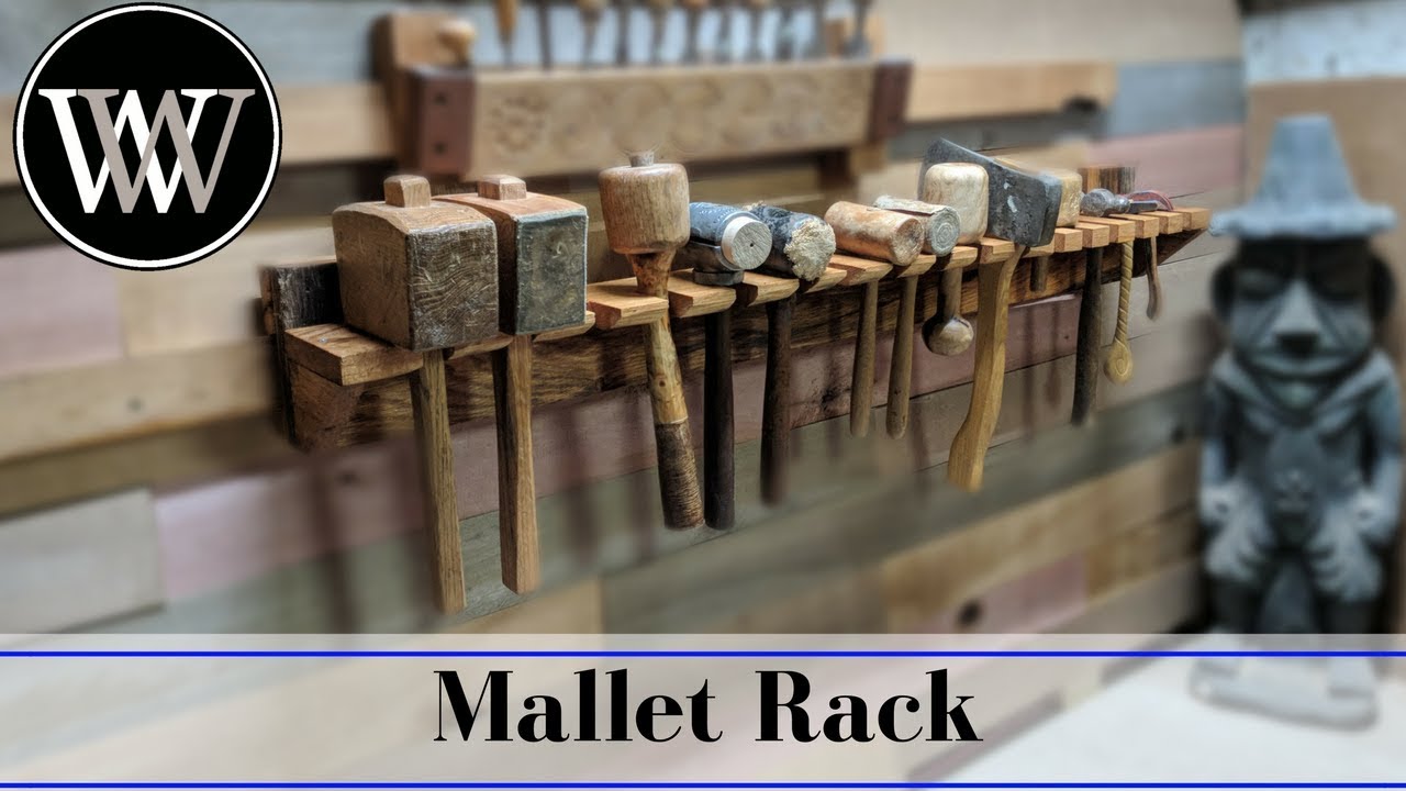 Making a Mallet Rack for the French Cleat Wall - Hand Tool Woodworking Project