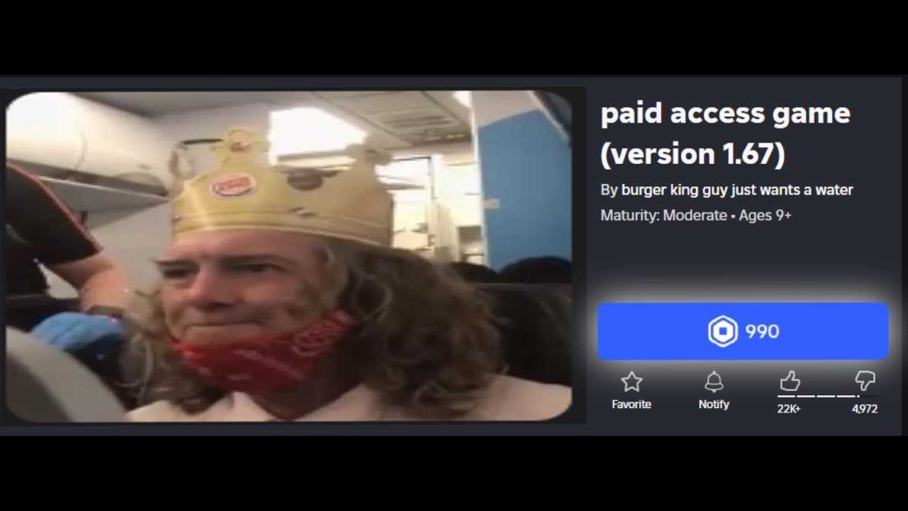 Paid Access Games Have Problems (Roblox)