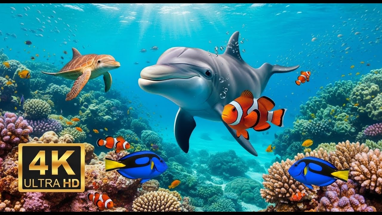 🌊 Underwater Paradise 4K – Beautiful Aquarium Fish with Relaxing Music for Sleep & Stress Relief