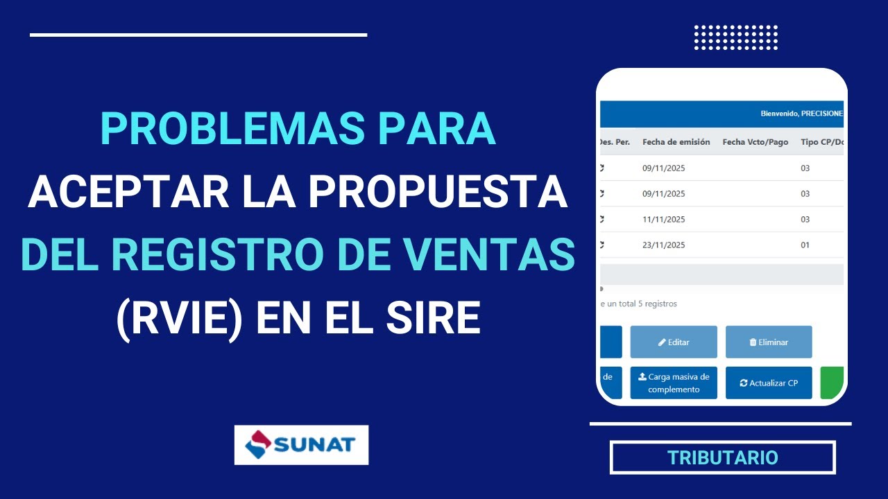 SIRE SUNAT 2026 | Aparece bloqueado el botón 