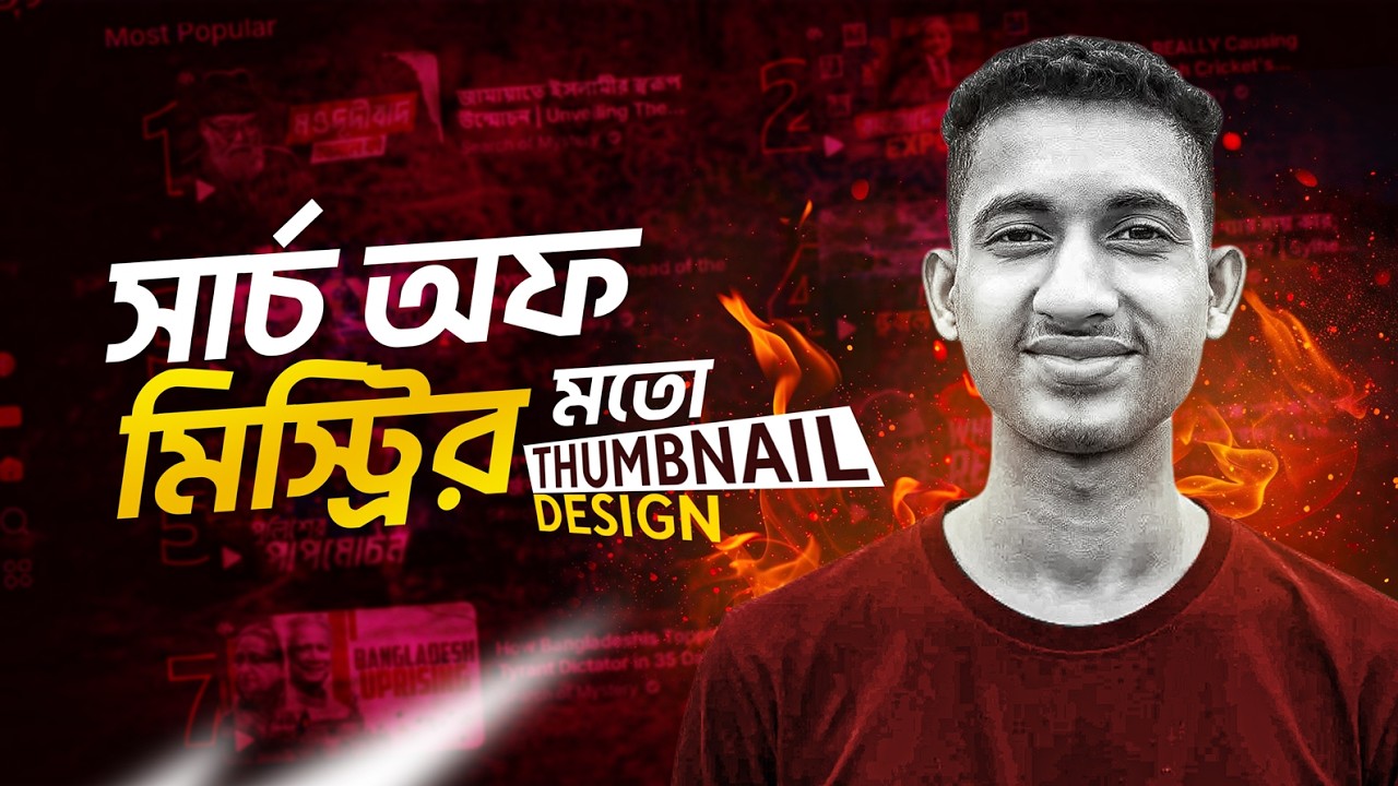 Thumbnail Design Like @searchofmysteryofficial  ।  Documentary Thumbnail Design ।  Photoshop Tutorial