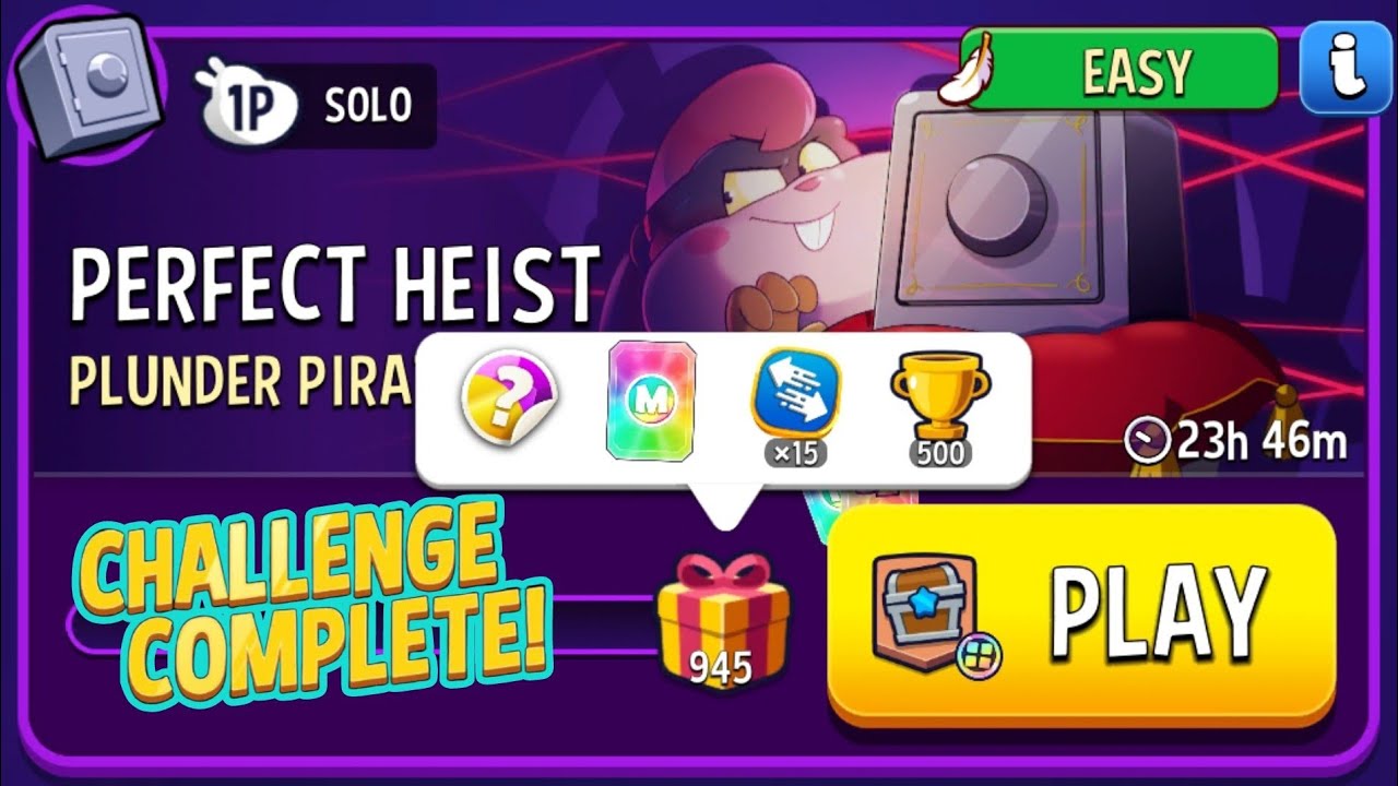 Perfect Heist Plunder Pirates Square Matches Match Masters Solo Challenge Score 945 10 Moves 