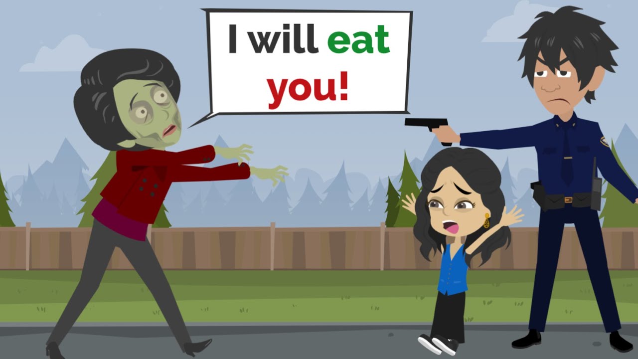 Ms. Noodle is a ZOMBIE! | Easy English conversation practice | Nora English