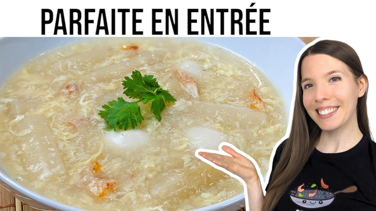 SOUPE AUX ASPERGES ET CRABE (RAPIDE ET FACILE) - Súp măng cua- ASPARAGUS CRAB SOUP - HOP DANS LE WOK
