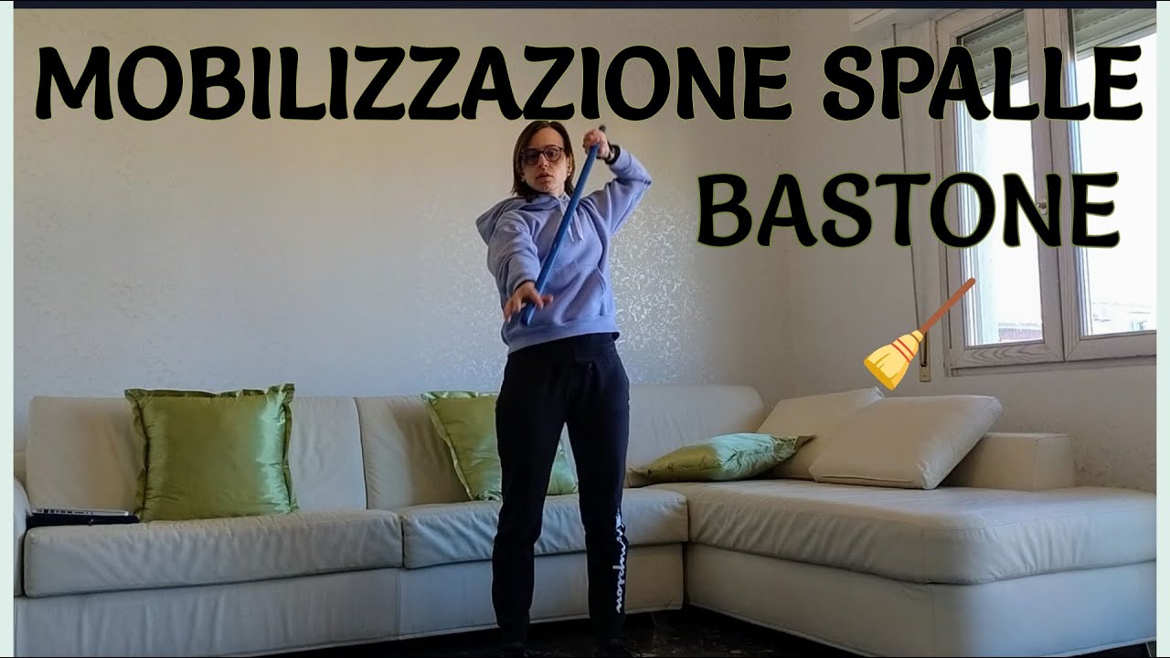 Riscaldamento completo e mobilizzazione SPALLE con bacchetta (bastone di scopa)