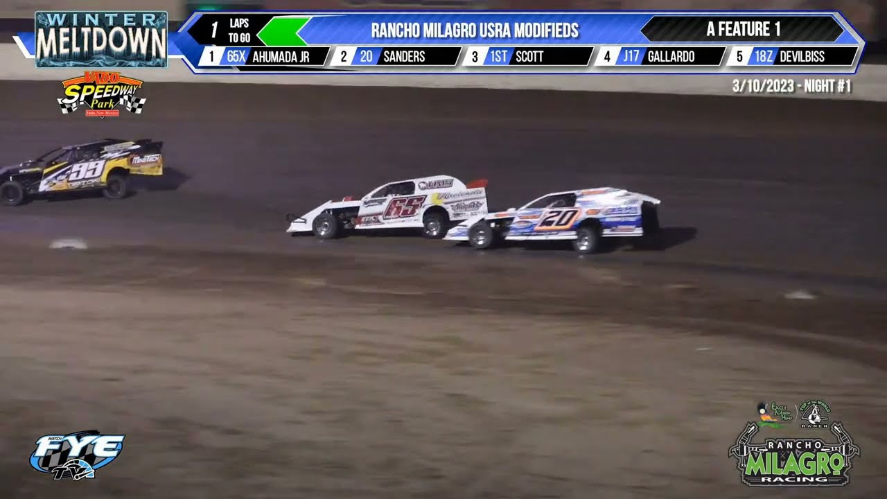 Vado Speedway Park 3/10/23 USRA Modified Highlights