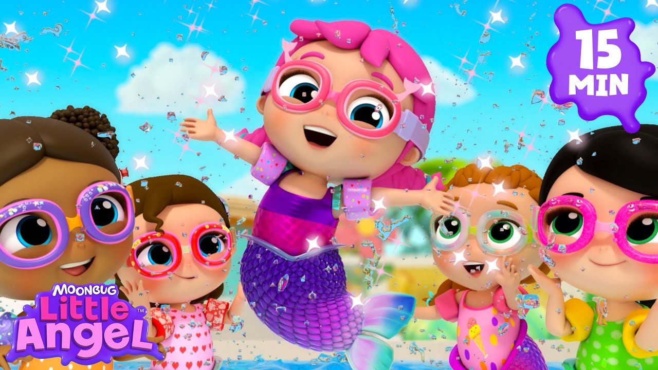 I Join the Mermaid Swim Club! 🐚✨ Kids Pop Karaoke 🎤 Little Angel Kids Songs & Nursery Rhymes