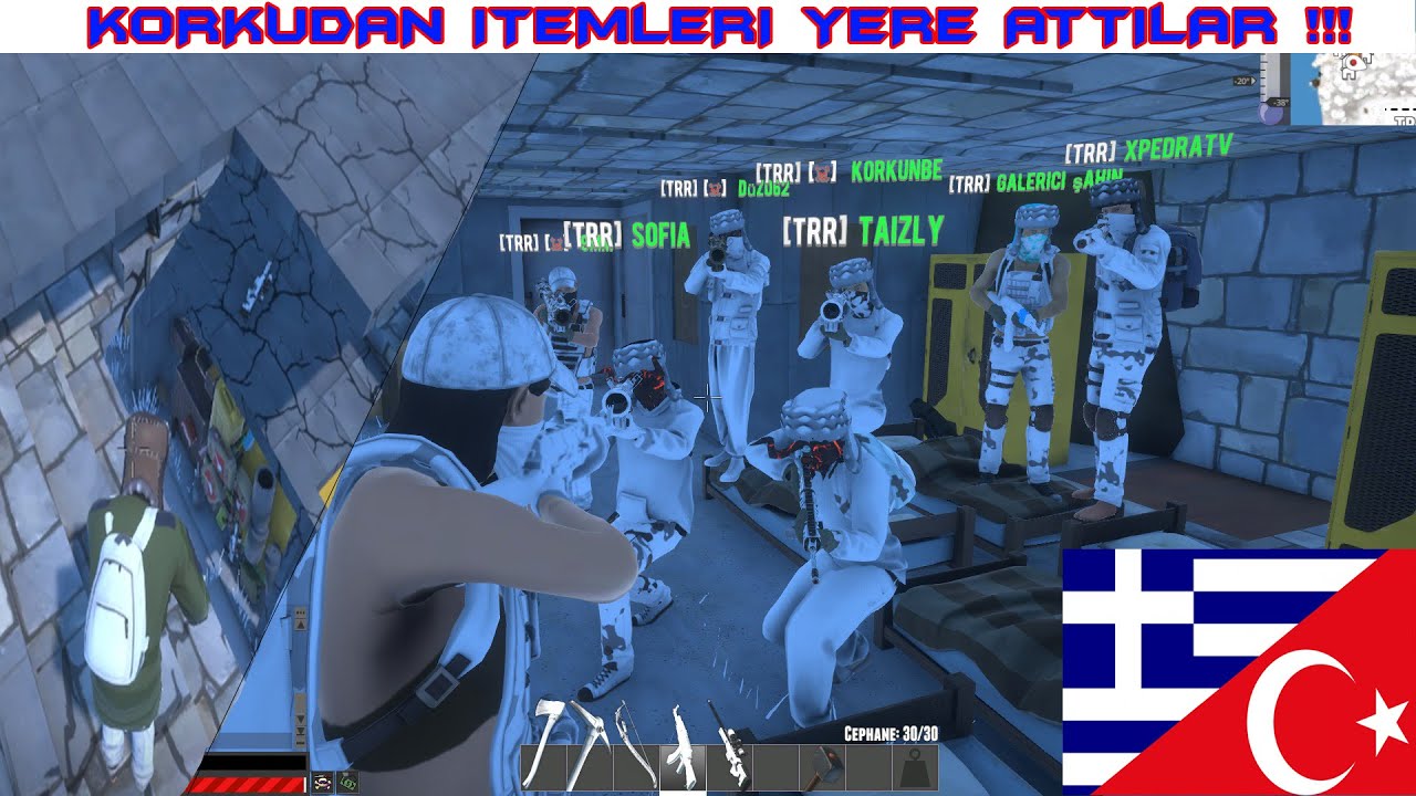 Türklere Sataşan Yunanlılara Türk Ayarı !!! ( Hurtworld )