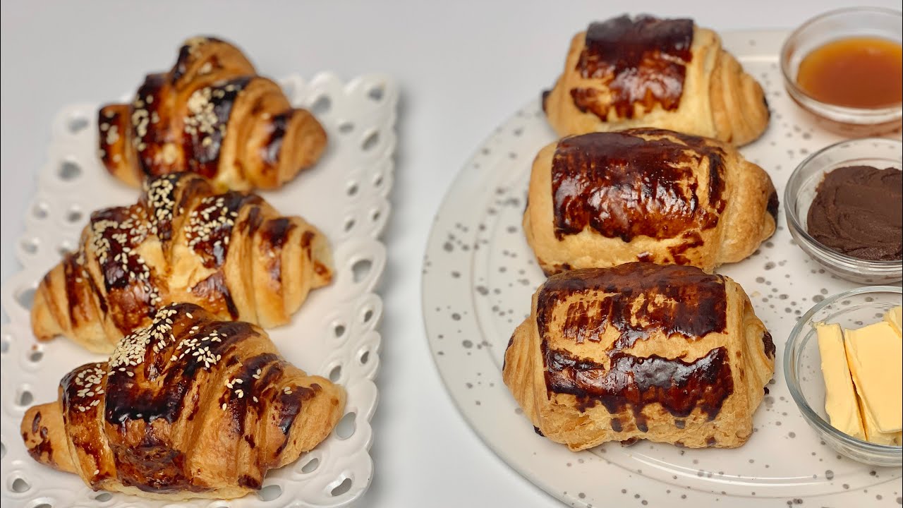 كرواسون 🥐 و بتي بان 🥖 مورقين و مقرمشين .. طريقة مفصلة مع كل أسرار النجاح