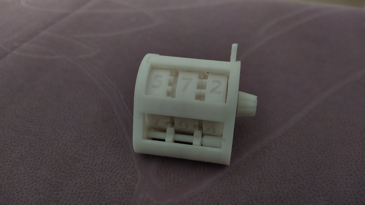 3D printed mechanical tally counter