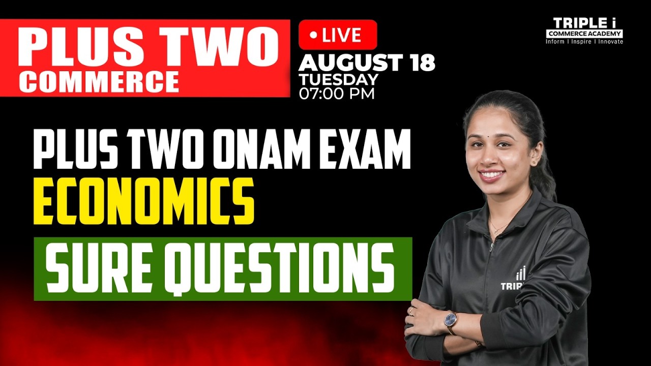 Plus Two Economics Onam Exam Special | Most Expected Sure Questions | Live Class