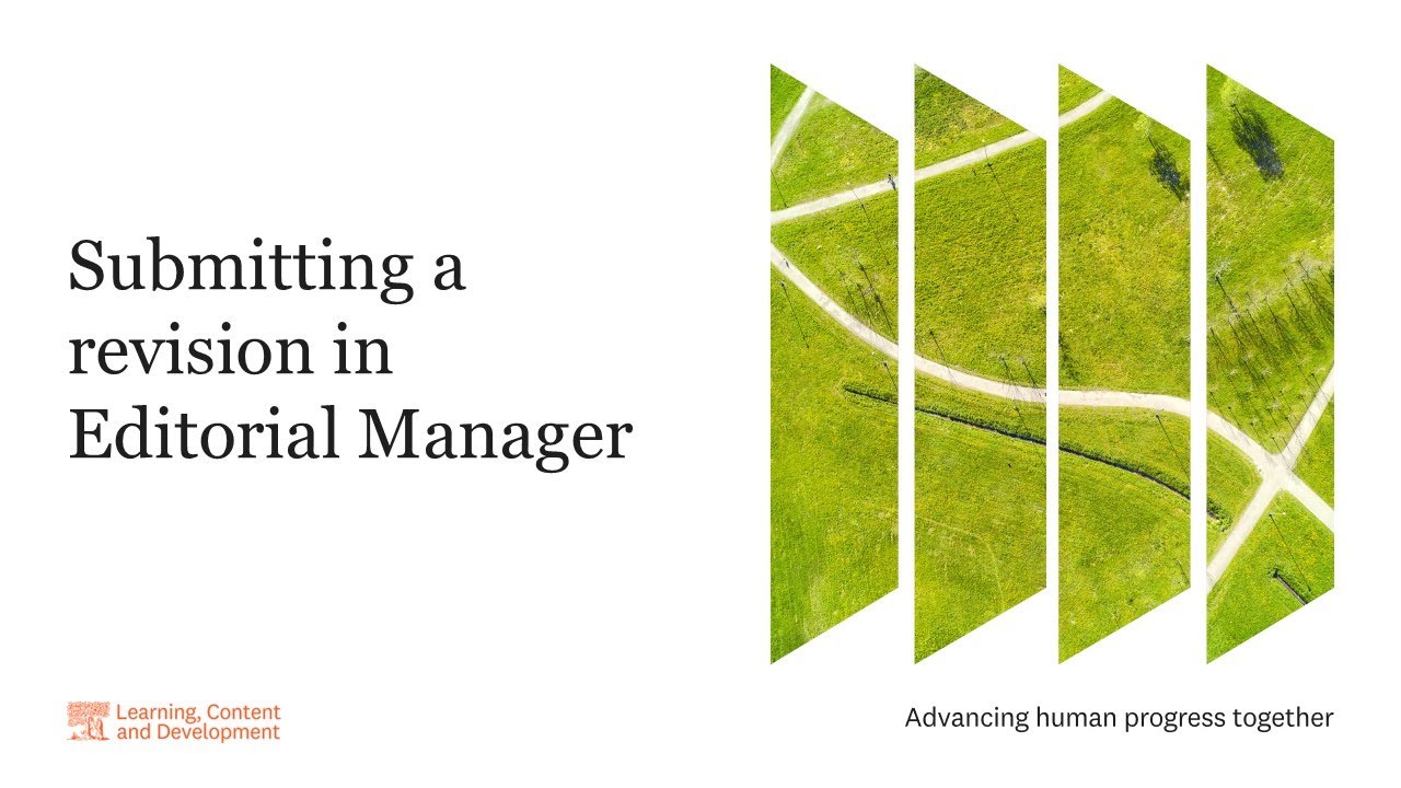 Submitting a revision in Editorial Manager