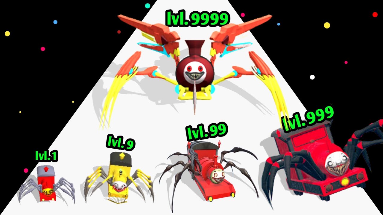 Spider Train 3D Run Master - Level Up ASMR Gameplay #asmrgameplay #satisfyingasmr