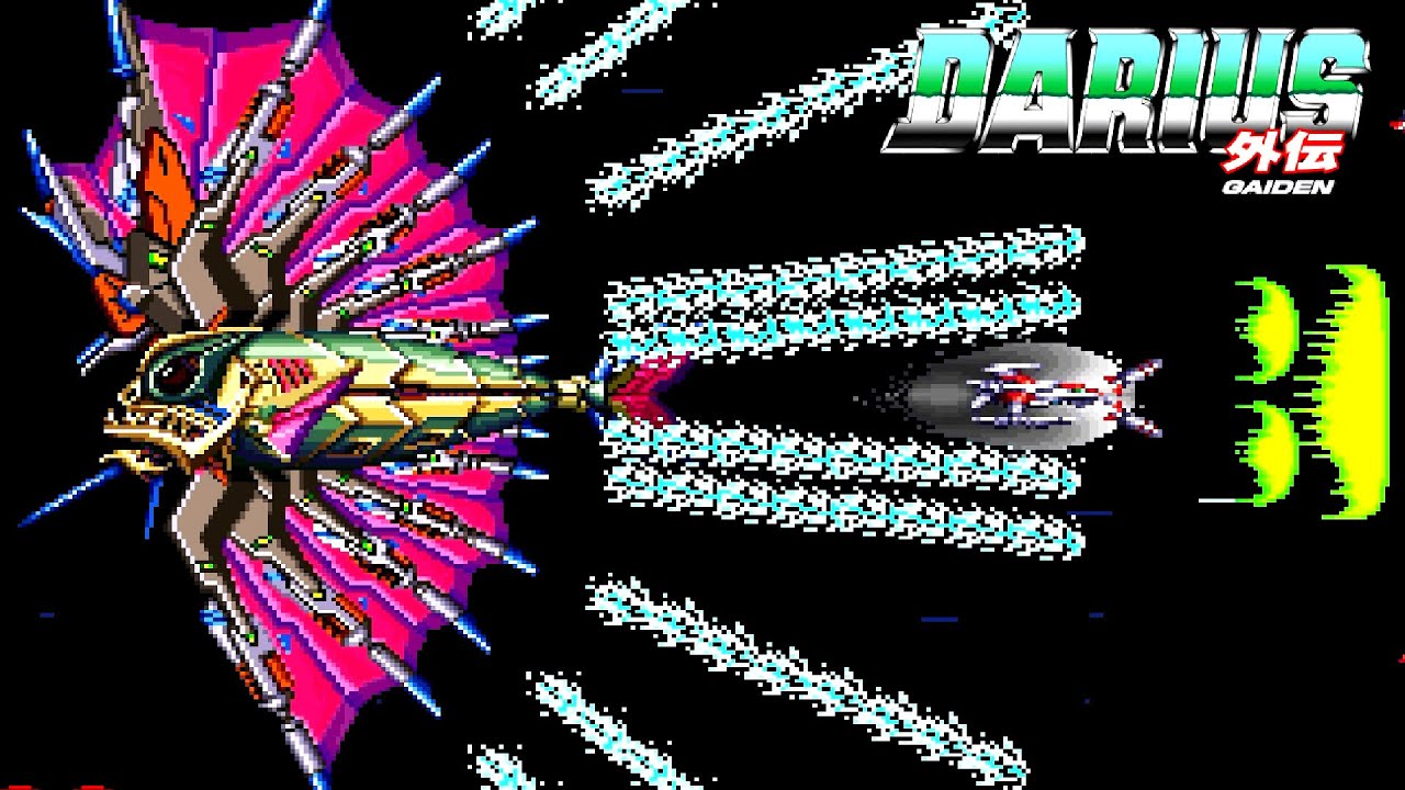 DARIUS GAIDEN - FOLDING FAN Boss Fight - ARCADE