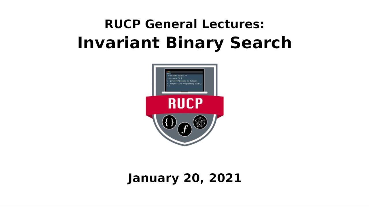 Invariant Binary Search