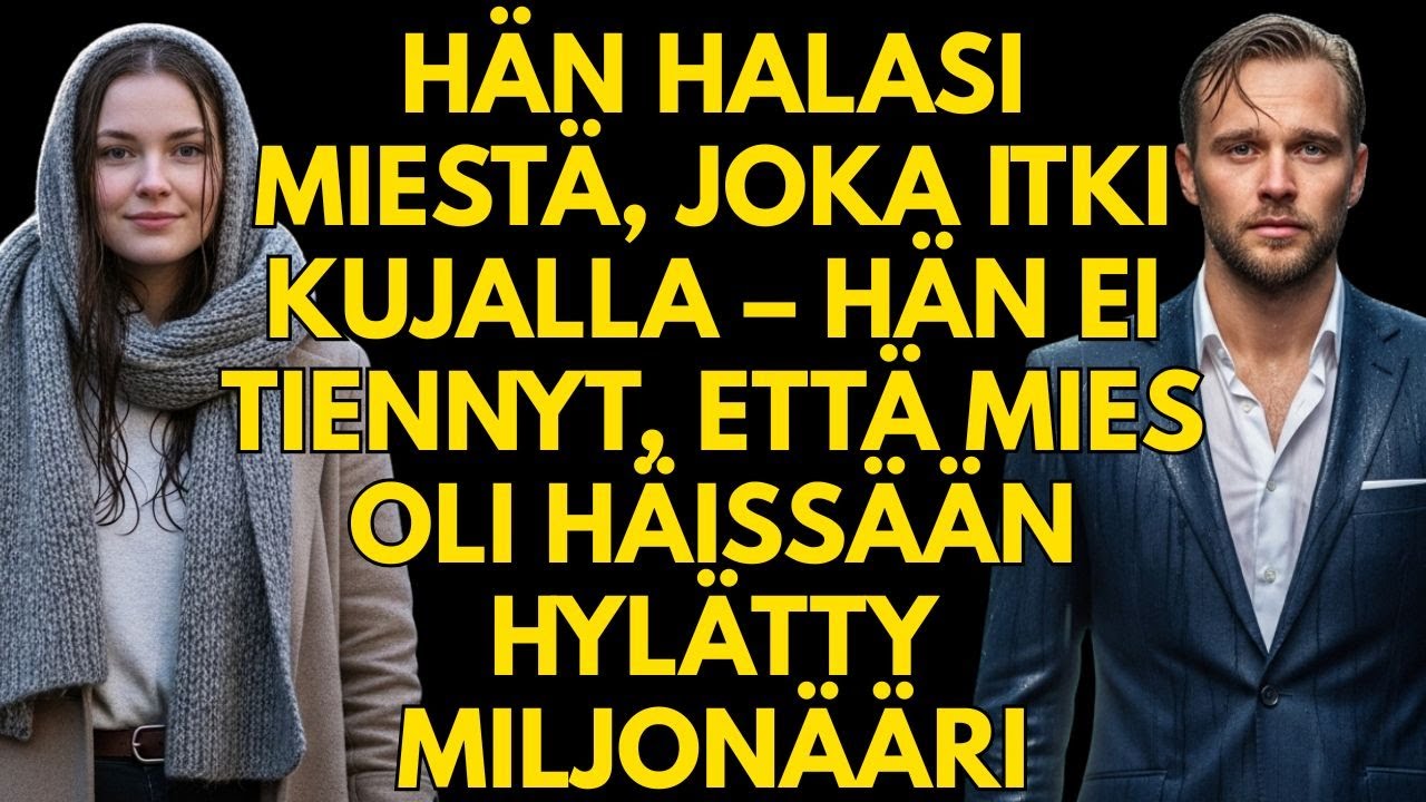 Hän halasi miestä, joka itki kujalla – hän ei tiennyt, että mies oli häissään hylätty miljonääri
