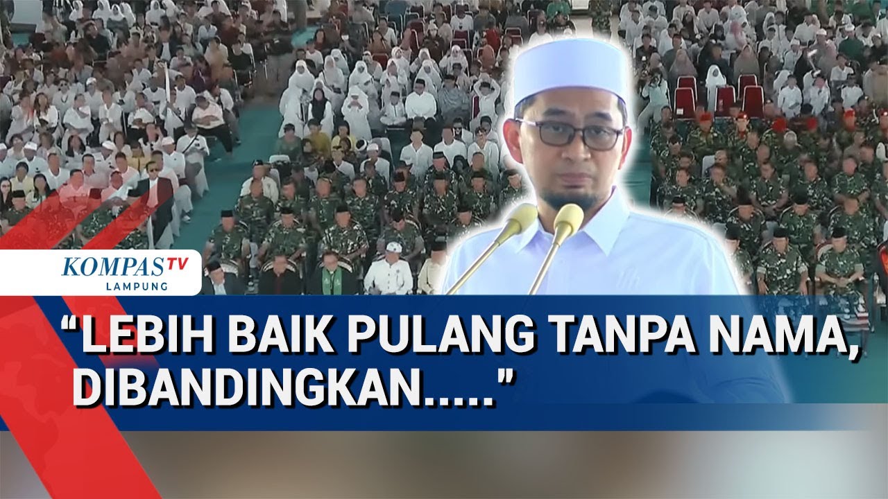 Ustaz Adi Hidayat Kutip Slogan Kopassus Kata Kata Panglima Soedirman di Doa Bersama HUT ke 80 TNI