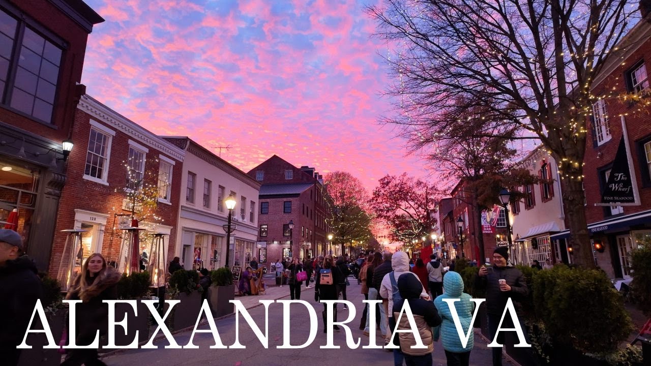 🇺🇸 Christmas in Alexandria VA 2024: 4K Historic Old Town Walking Tour & Holiday Lights🎄