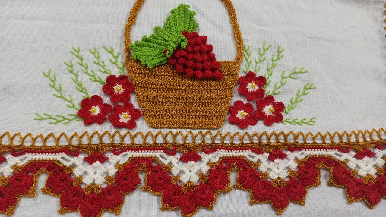 CACHO DE UVA EM CROCHÊ/ aplicação