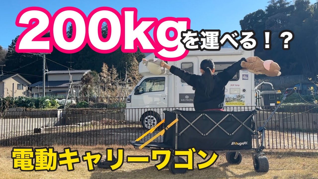 200kgの荷物を指一本で運べる怪物電動キャリーワゴン【楽GoWagon】【bougerv】