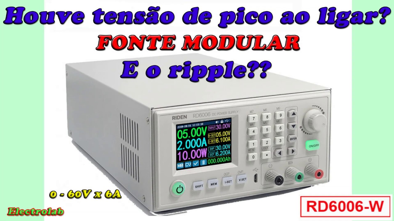 Testando o RIPPLE e outros detalhes na Fonte Modular Chaveada de Bancada!