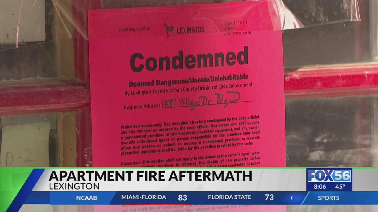 Lexington leaders aid displaced residents after devastating fire