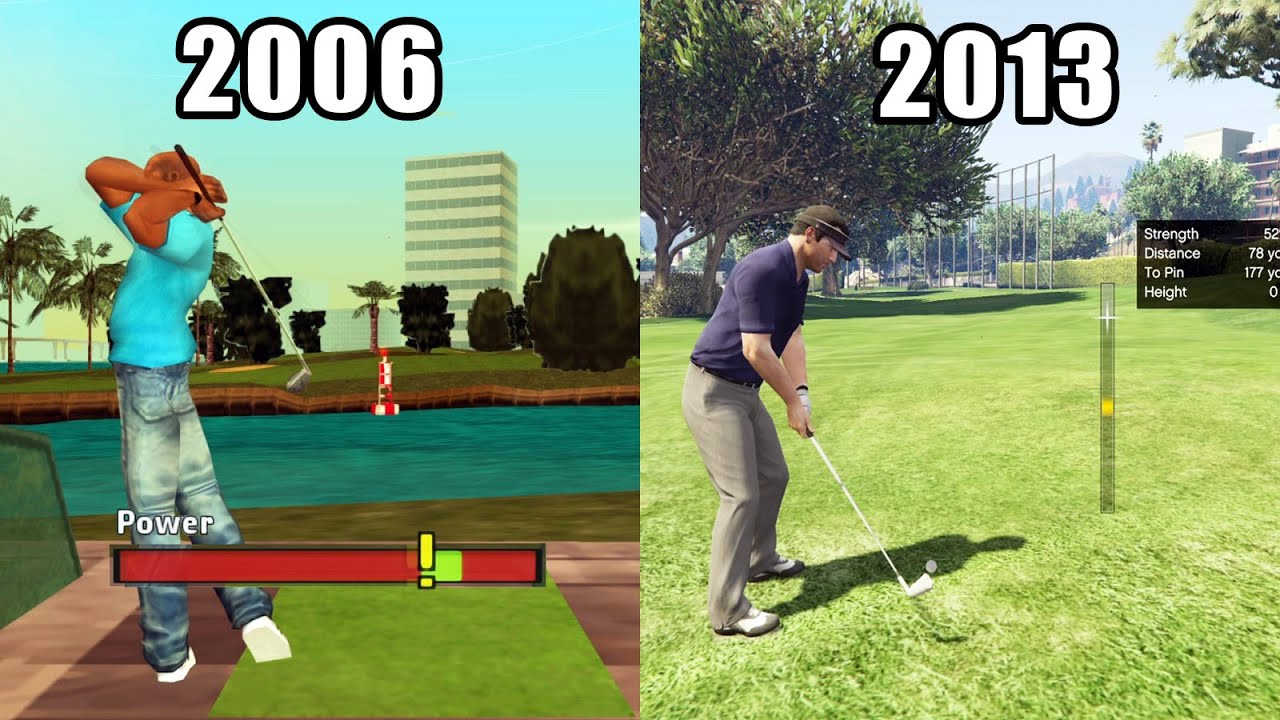 Golf Course in GTA Games (Evolution)