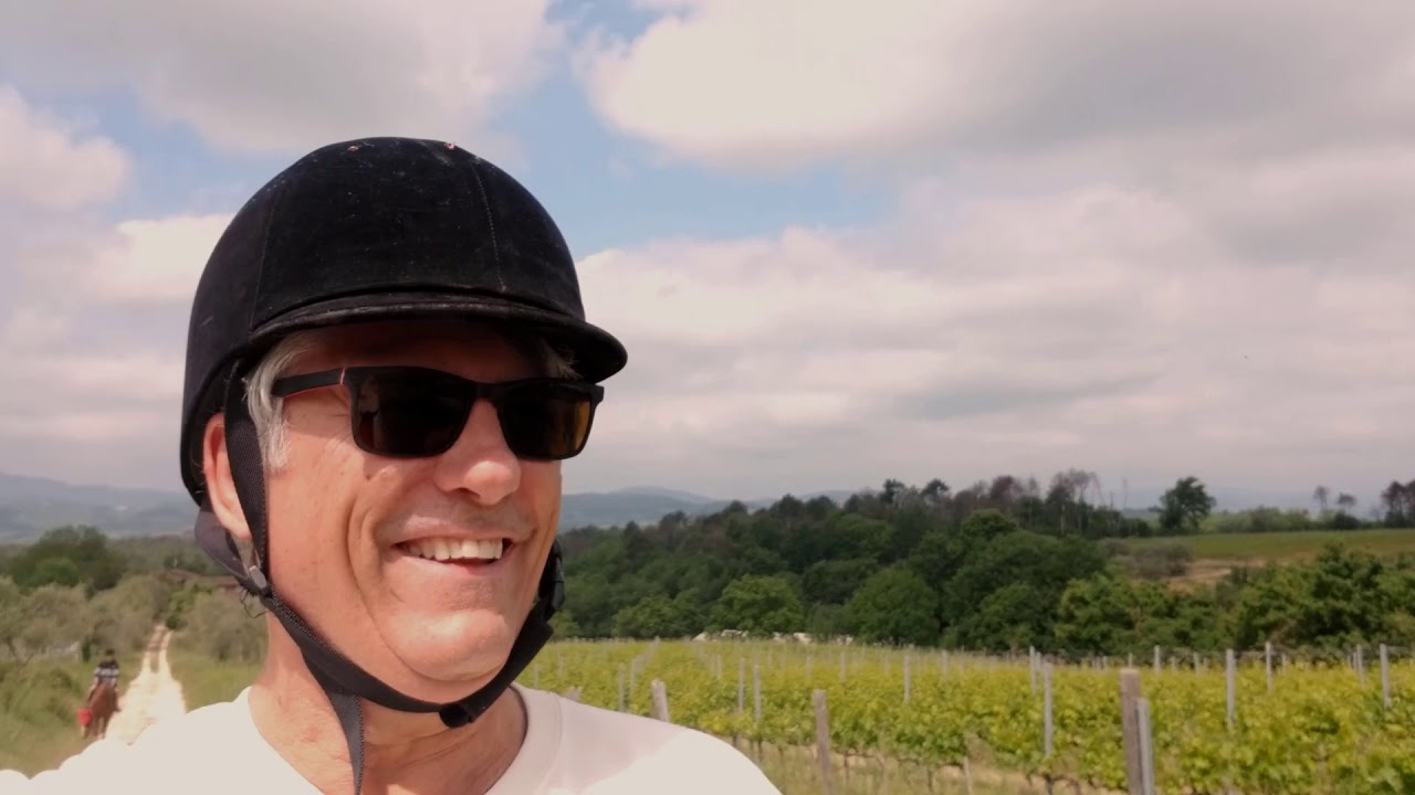 TUSCANY, ITALY HORSE RIDING THROUGH THE VINEYARDS