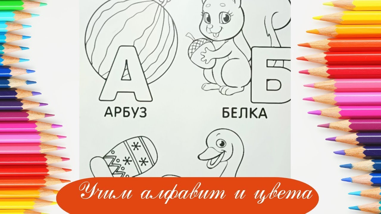 УЧИМ АЛФАВИТ И ЦВЕТА|Обучение | Раскраска