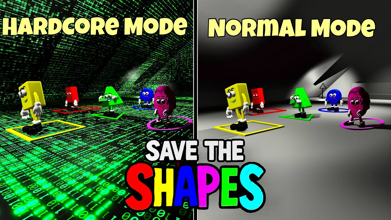 Save The Shapes in ROBLOX (Update) -  HACKER & HARDCORE Modes (Roblox Showcase)