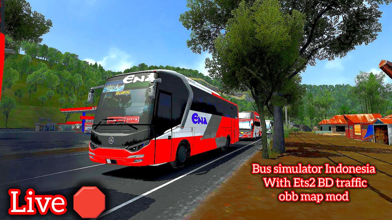 Live 💢 Bus simulator Indonesia With Ets2 BD traffic obb map mod  BDCD.GAMING