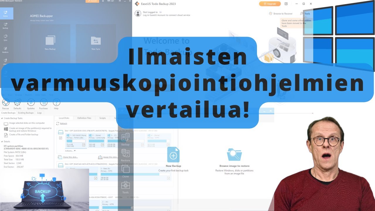 Ilmaisten varmuuskopiointiohjelmien vertailua