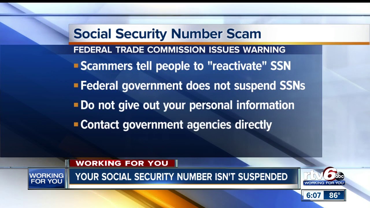 Scam alert: your social security number is not suspended