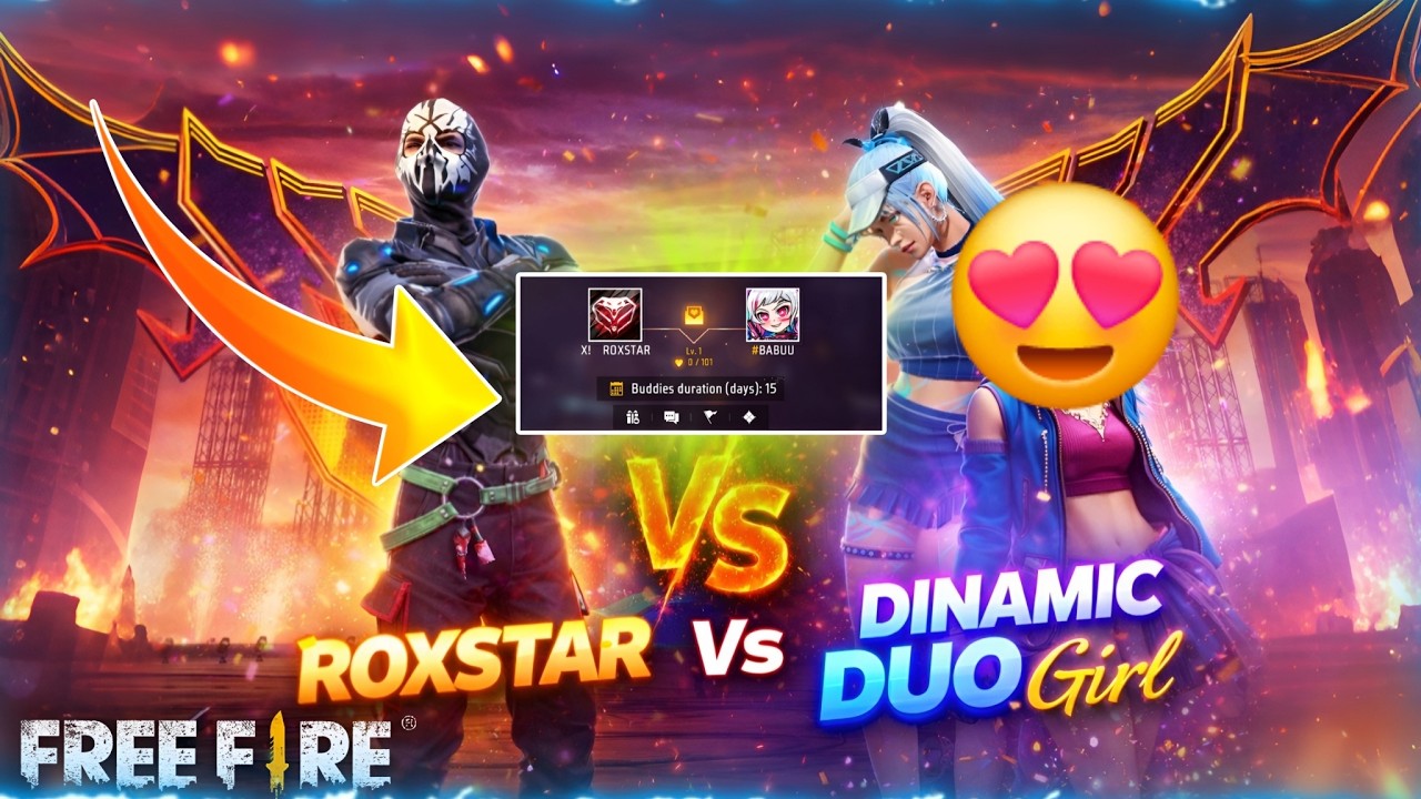 Rox Star Vs Dynamic Duo Girl😍😍 | free fire dynamic duo vs roxstar