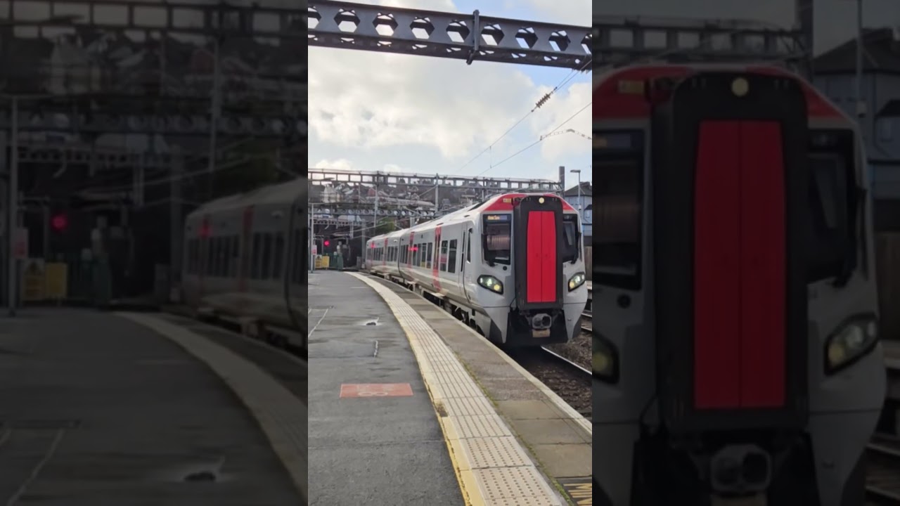 197034 arrives at Newport (Gwent) for Cheltenham Spa 