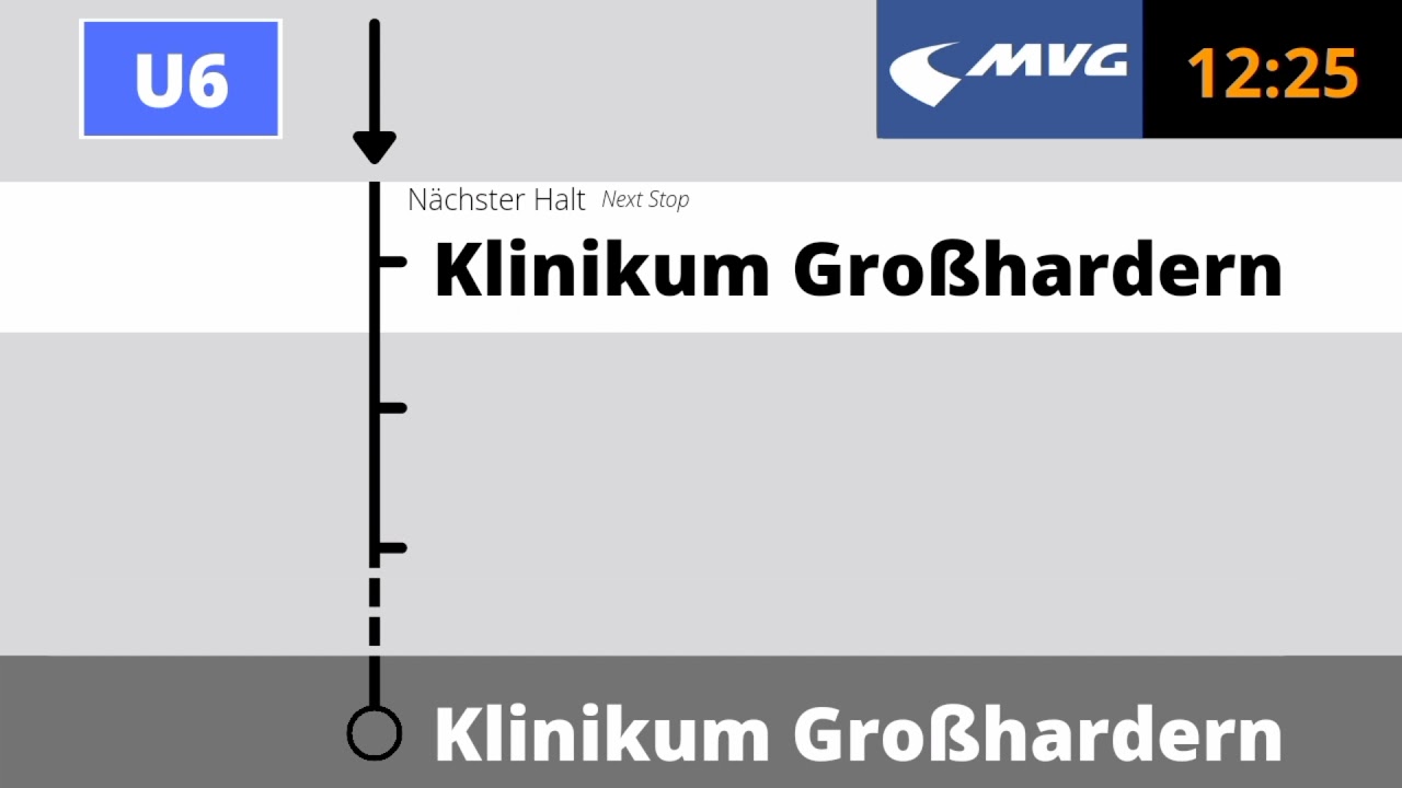 [Ansagen] Ansagen der Linie U6 der Münchener U-Bahn