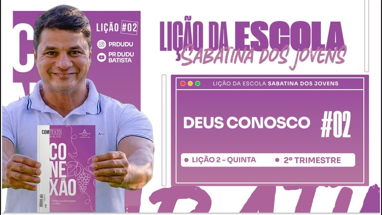 Li&ccedil;&atilde;o da  Escola SABATINA DOS JOVENS , Quinta 09/04/2026  
