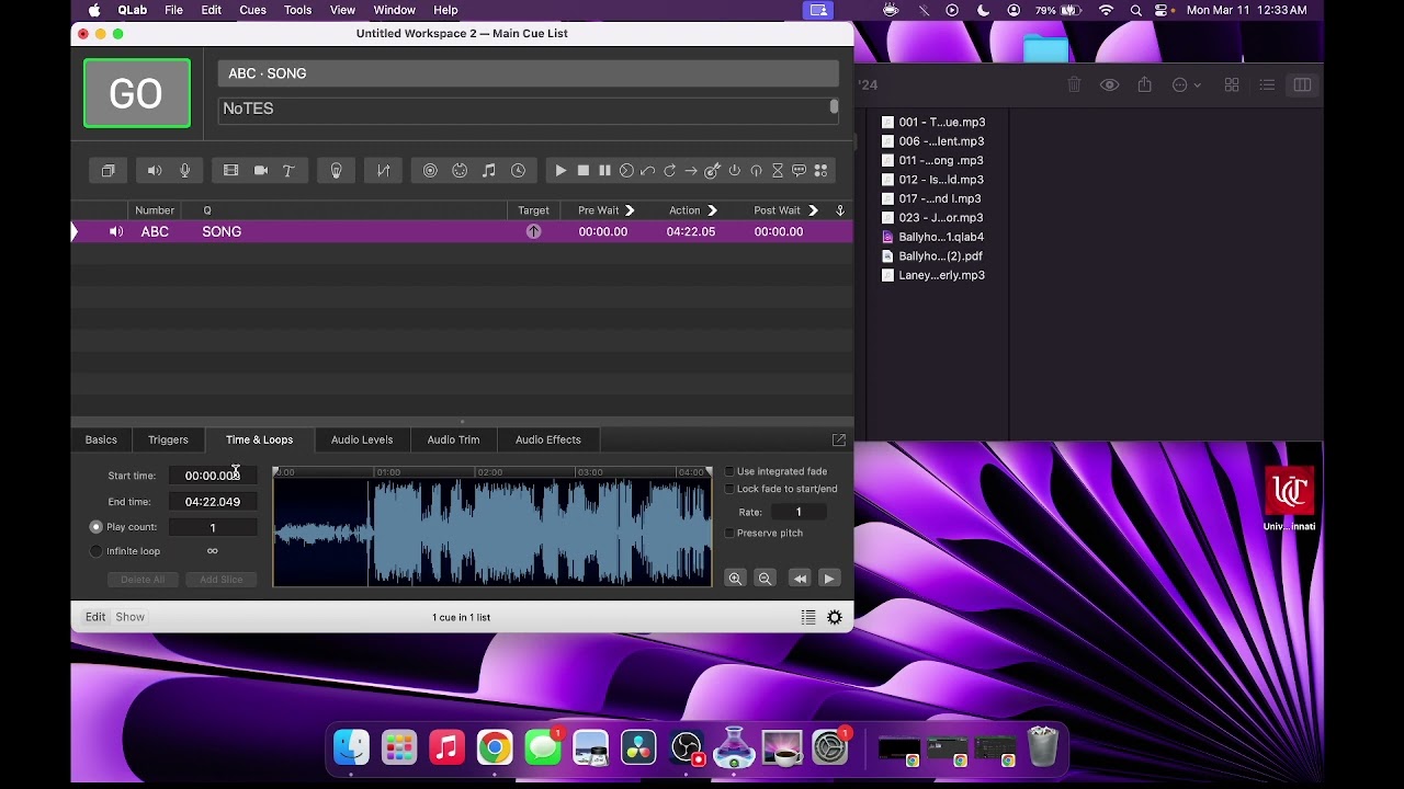 Intro to QLab: Programming Audio Playback