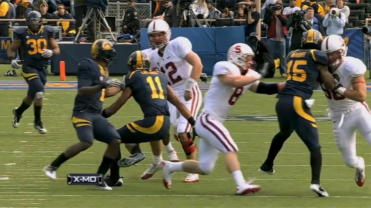 Andrew Luck Trucks Defender On A 58 Yard Run 2010 Stanford vs Cal (4K)