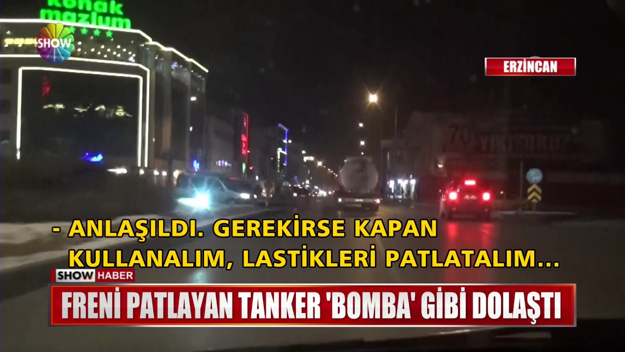 Freni patlayan tanker bomba gibi dolaştı!