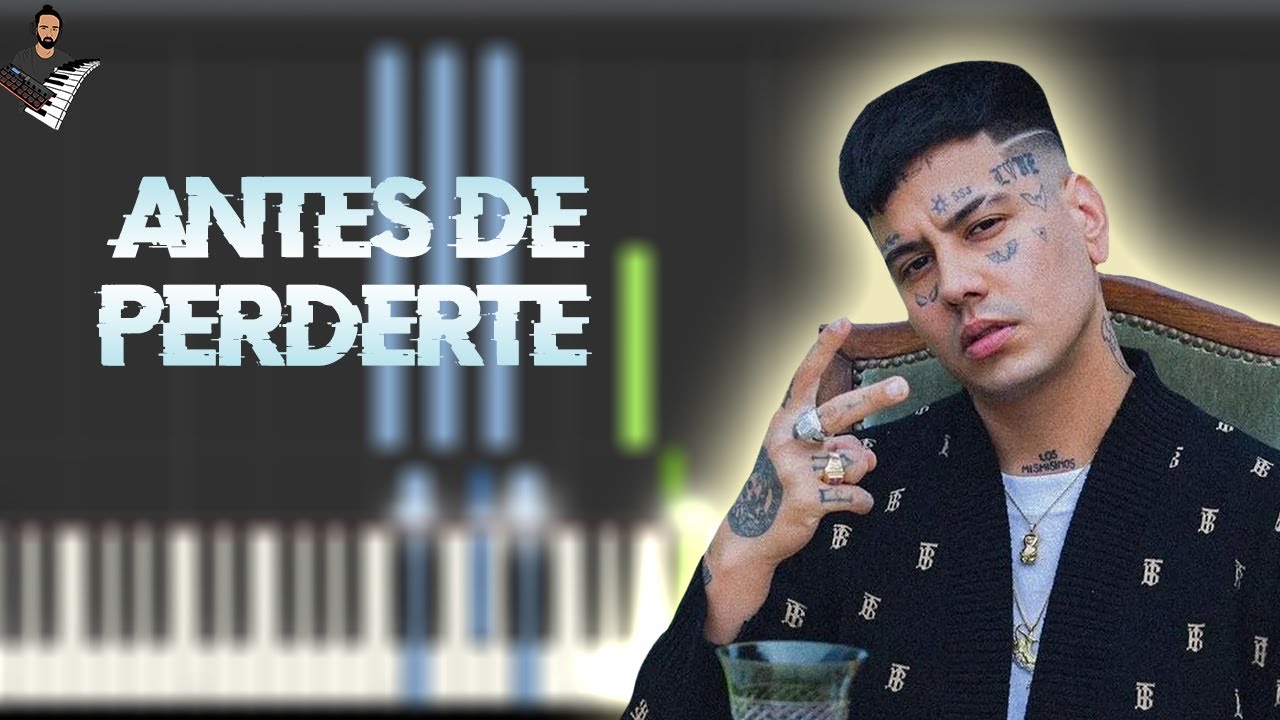 DUKI - antes de perderte (OG VERSION) | Instrumental Piano Tutorial / Partitura / Karaoke / MIDI