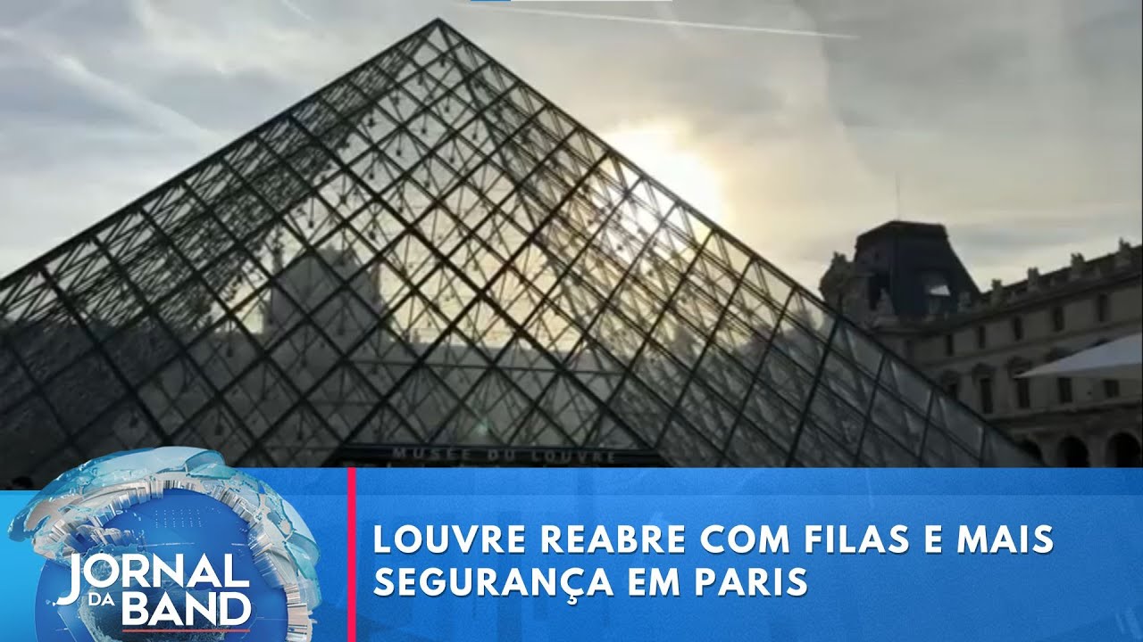 Louvre reabre com filas e mais segurança em Paris | Jornal da Band