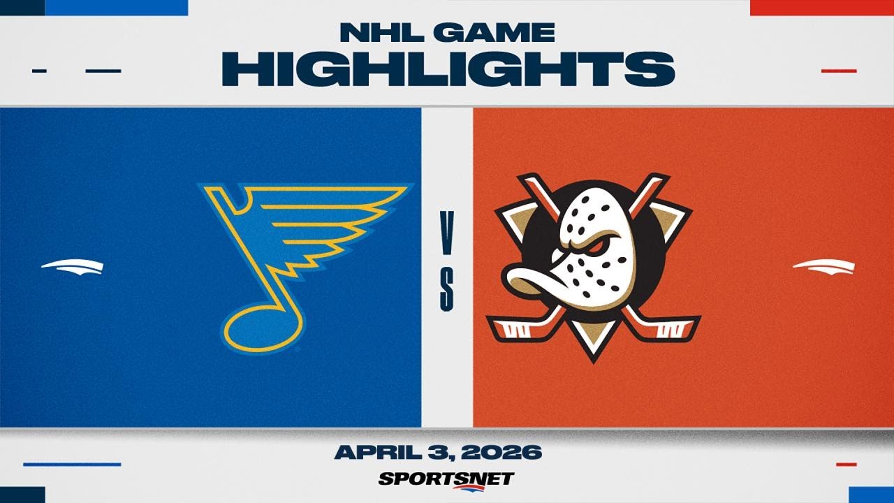 NHL Highlights | Blues vs. Ducks - April 3, 2026