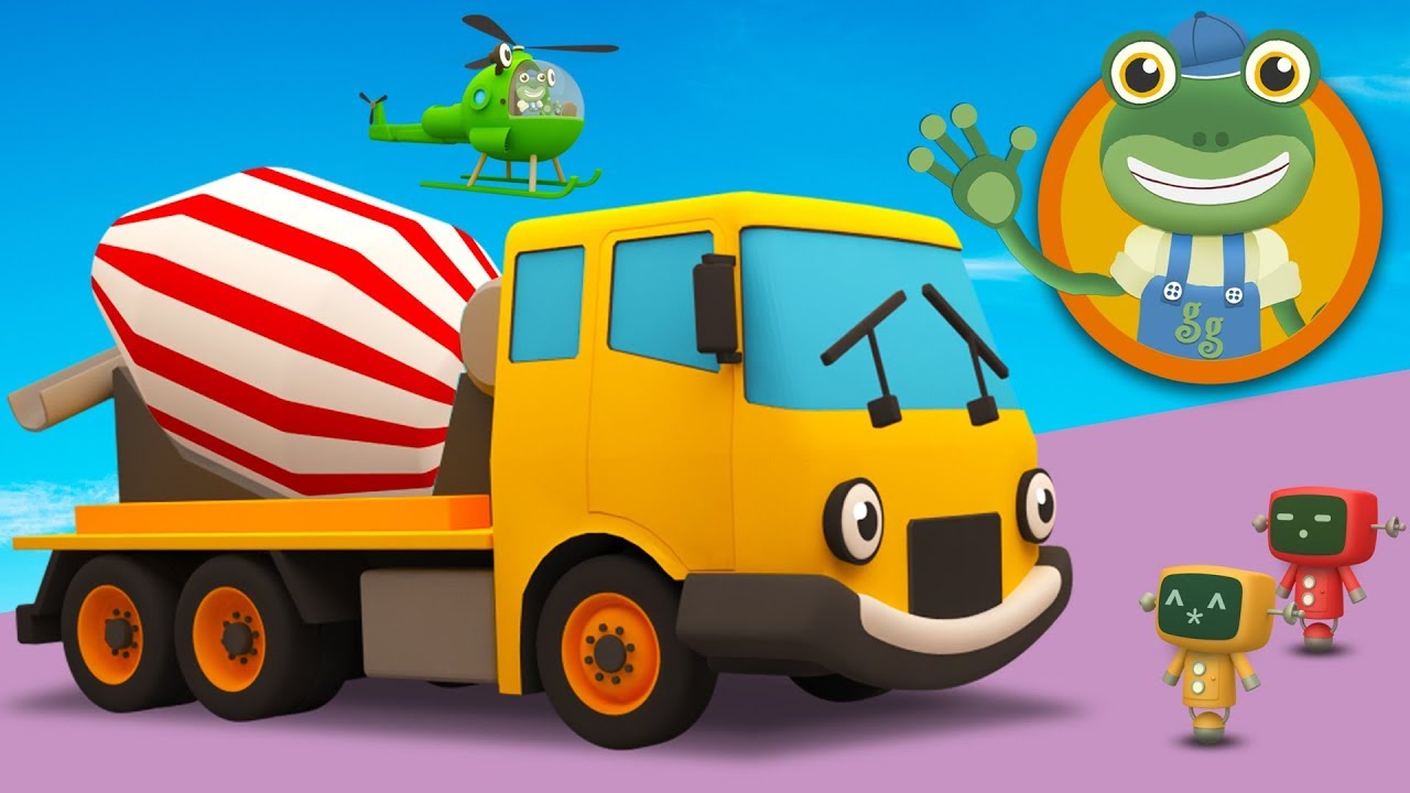 Celia The Cement Mixer Visits Gecko's Garage | Construction Trucks for Kids