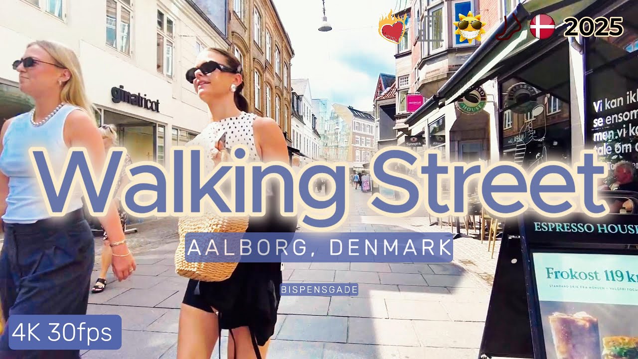 🇩🇰🏙 Aalborg, Denmark | City Walk | Walking Street | Jomfru Ane Gade | Bispensgade | 4K | August 2025